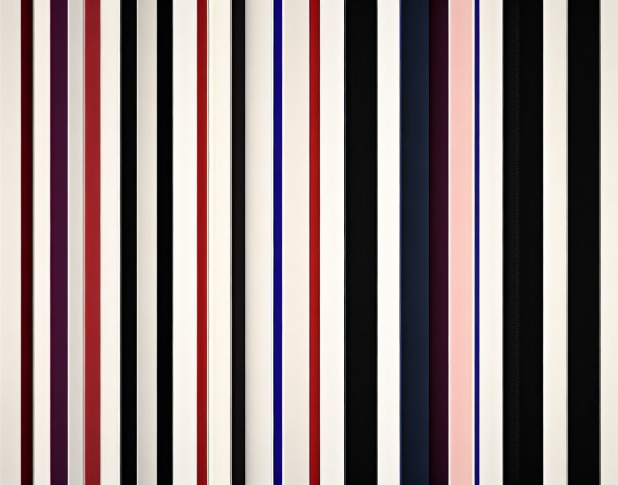 Vertical Stripes in Black, Gray, White, Blue, Red, and Maroon on Textured