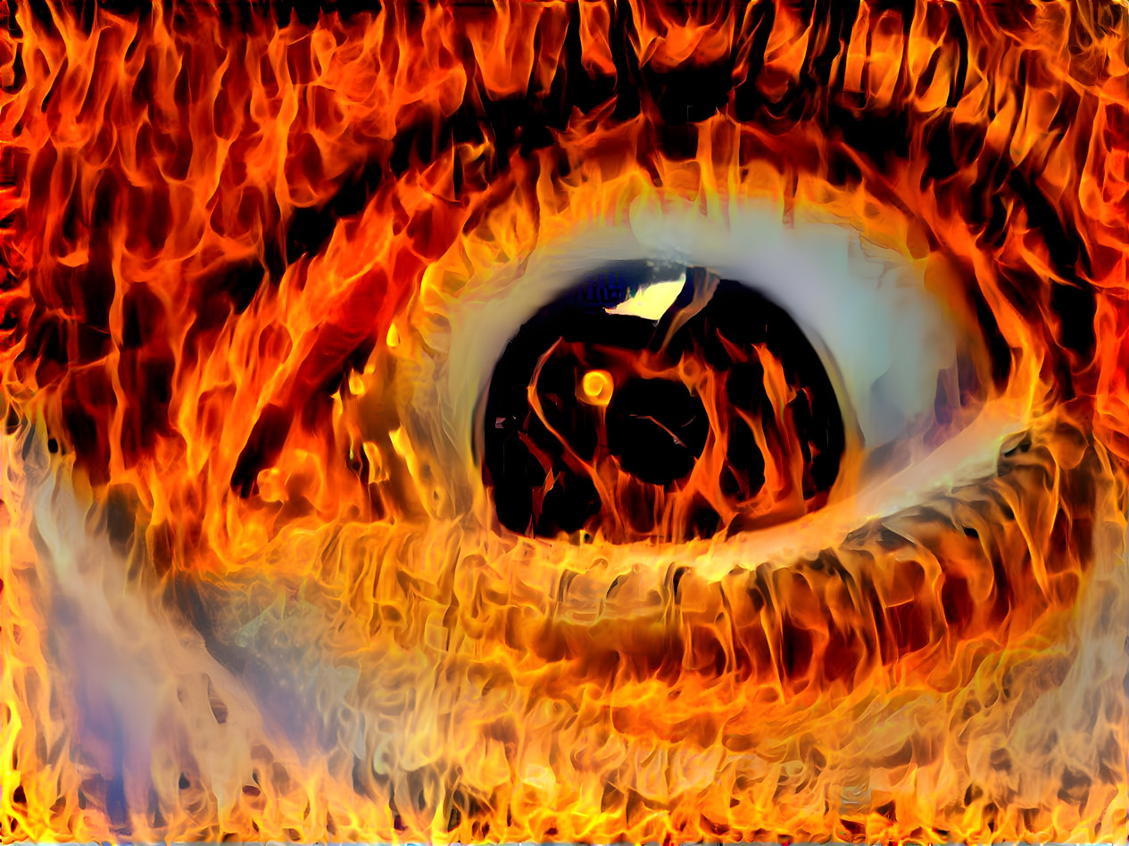 mon oeil en feu