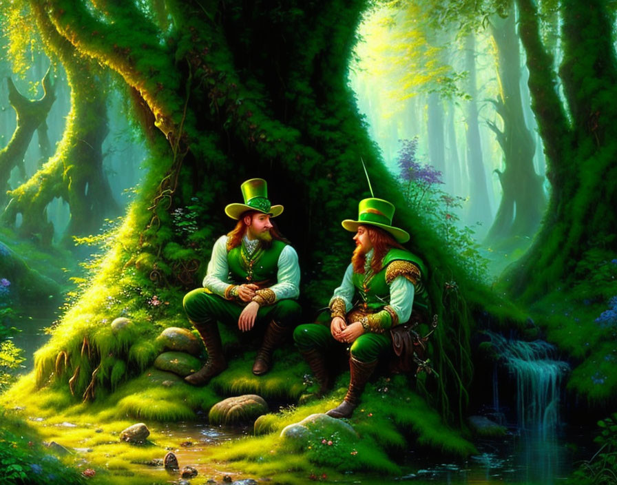 Leprechaun Costumes in Enchanted Forest Setting