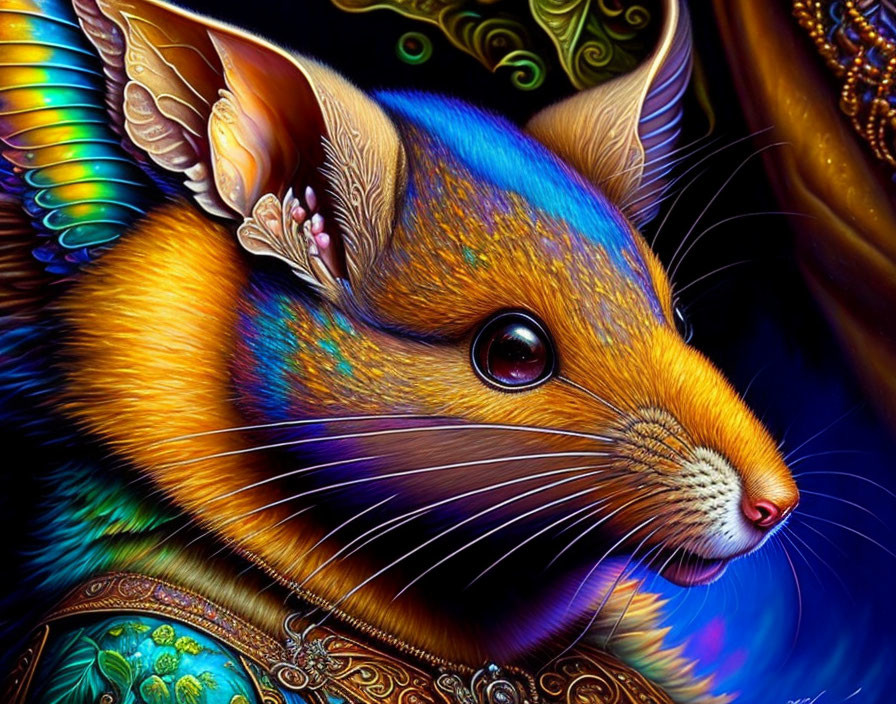 Colorful Stylized Mouse Artwork with Rich Details