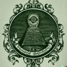 Circular Artistic Representation of Woman in Nature Scene