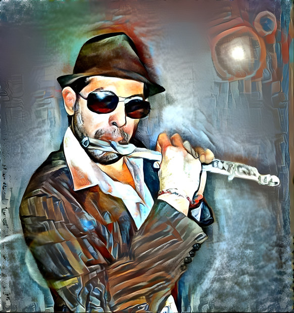 self portrait with flute