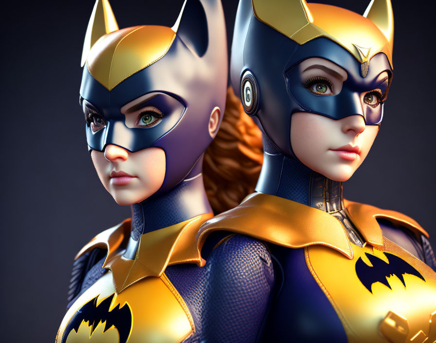 Detailed Batgirl Costumes on Striking Animated Female Characters