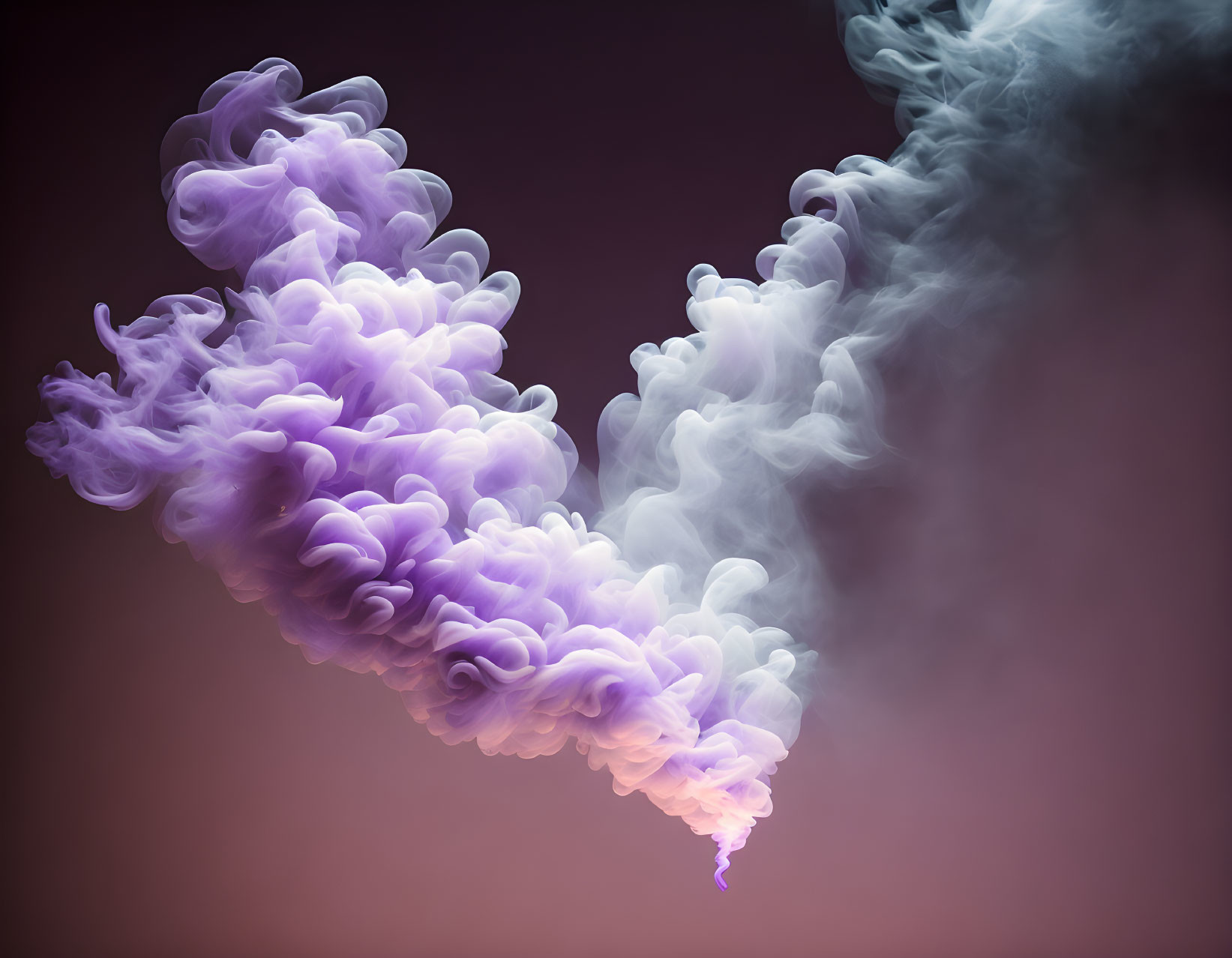 Purple and White Smoke Swirling on Warm Background