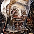 Intricate surreal artwork with fantastical blend