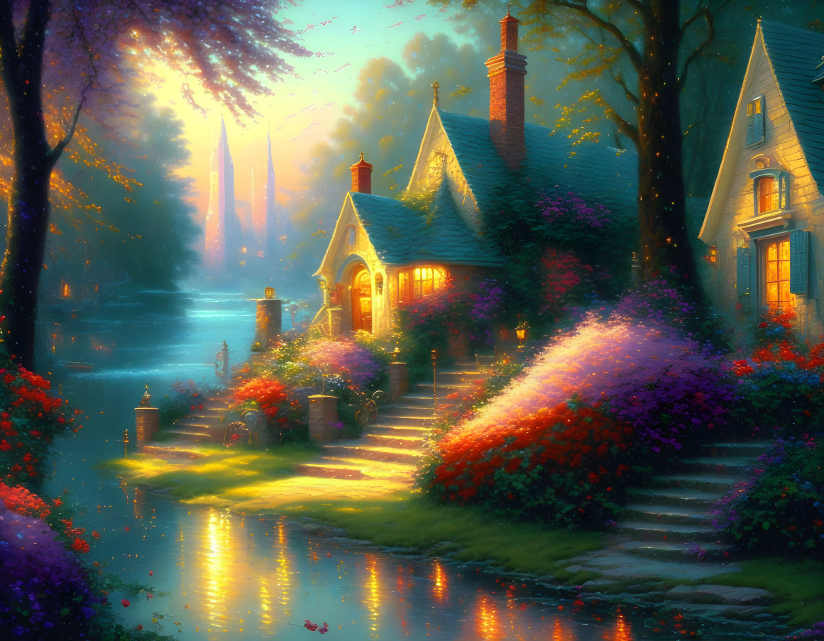 Cottage on water