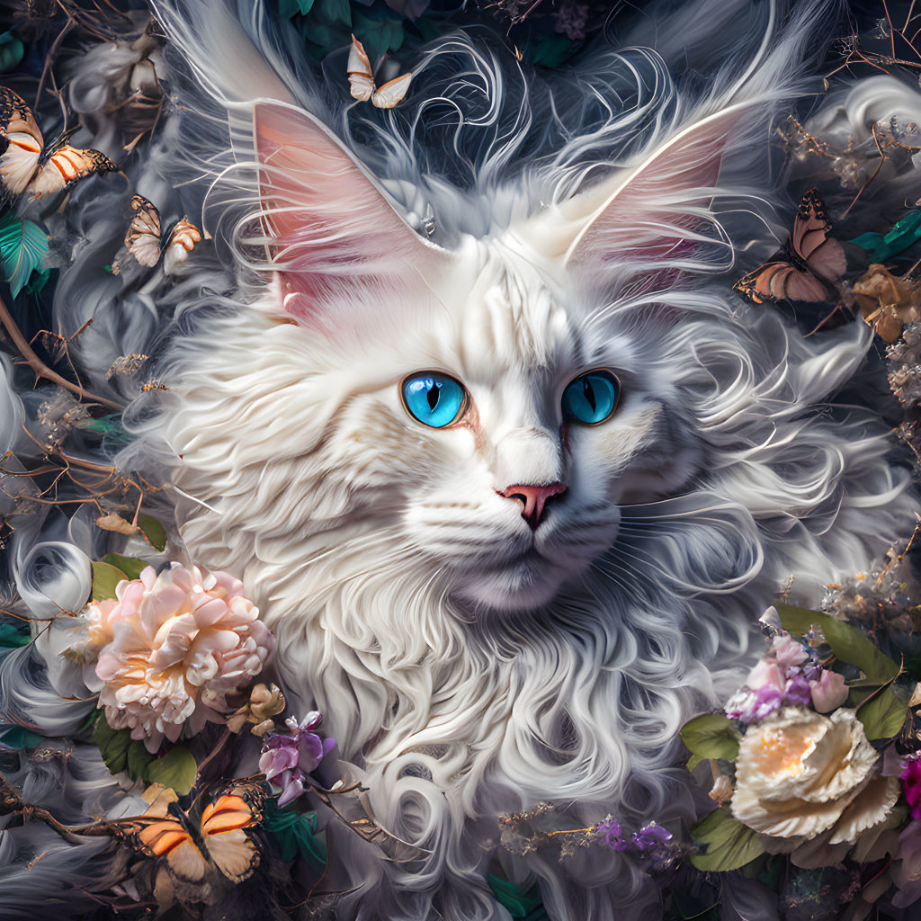 Stunning white Maine Coon. The last one, I promise