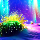 Colorful Coral and Rays in Underwater Scene