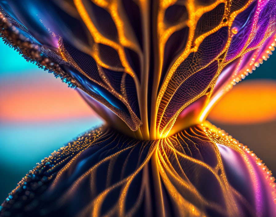 Vibrant illuminated book with intricate patterns and bokeh background