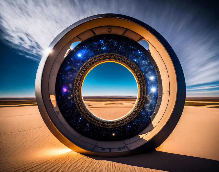 Concentric Rings Starscape Desert Sky Illusion