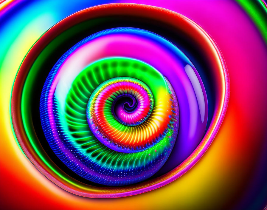 Colorful Psychedelic Swirl Pattern Artwork with Mesmerizing Effect