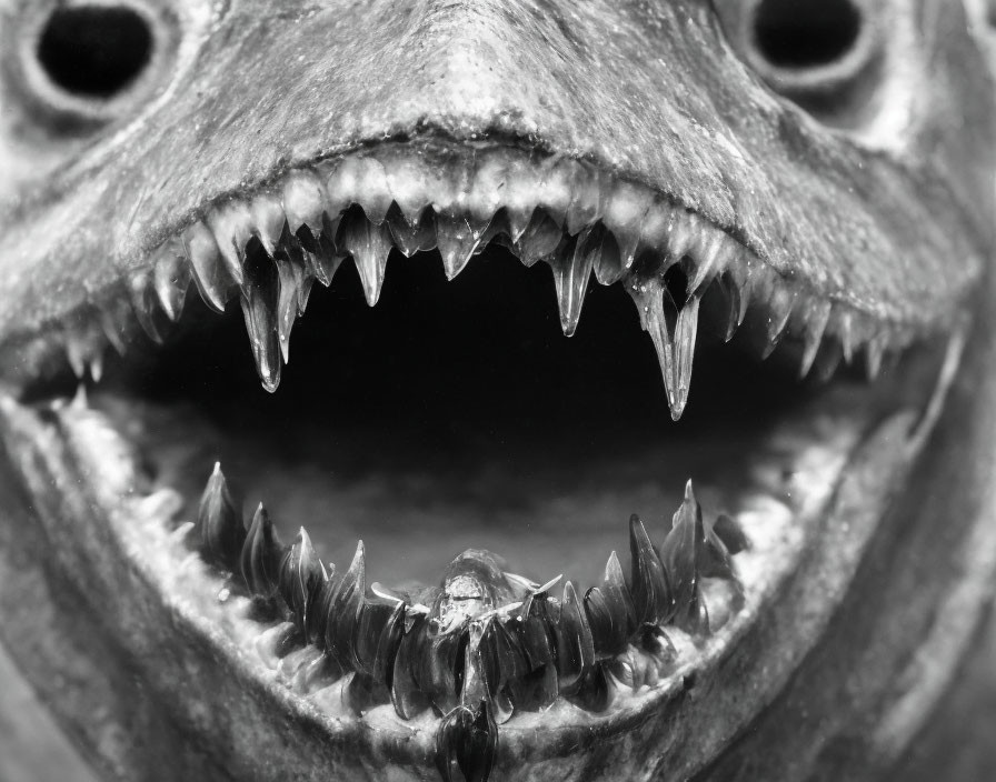 Detailed Image of Sharp-Toothed Fish Head