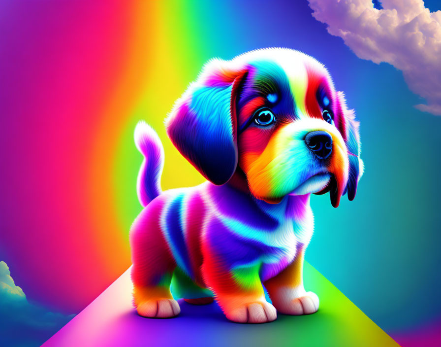 Rainbow puppy