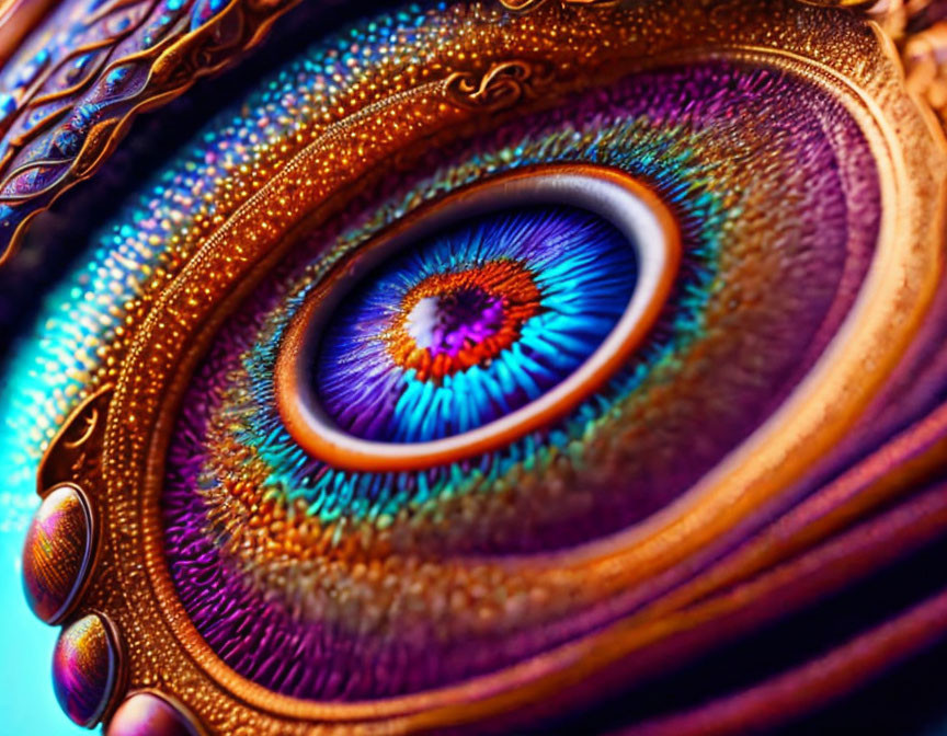 Detailed Digital Artwork of Intricate Eye Patterns