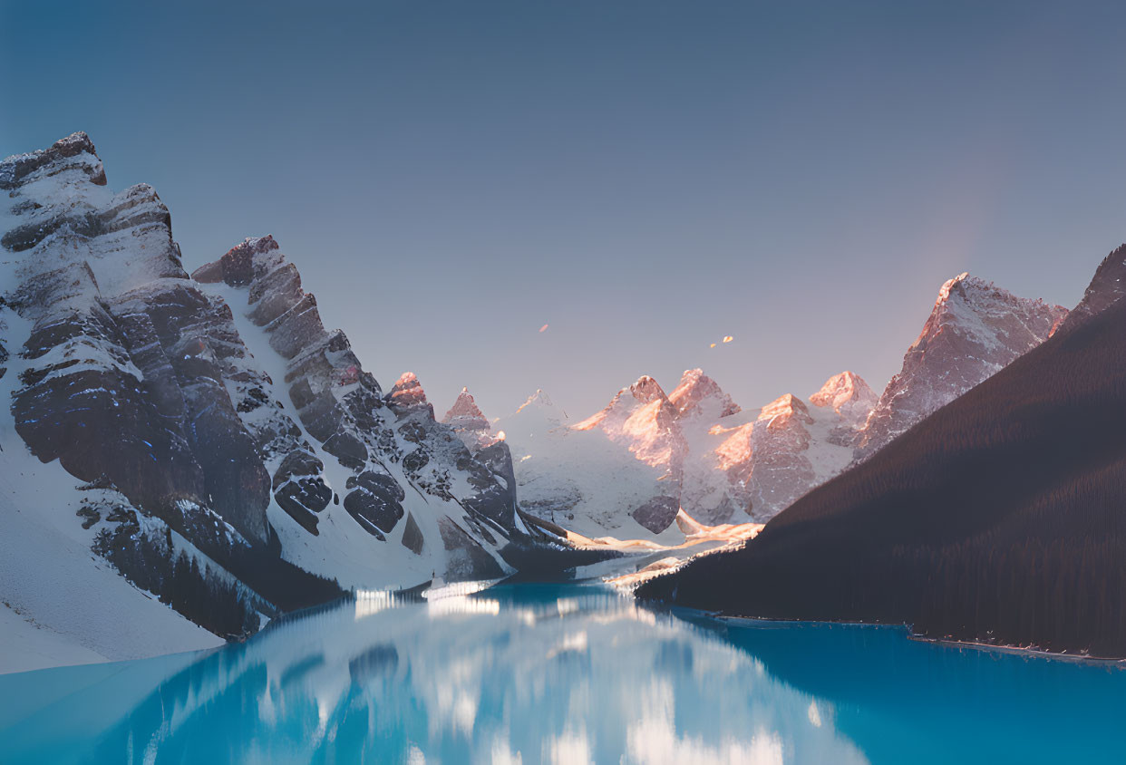 Mountains and a lake