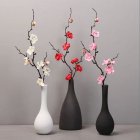 Pink Cherry Blossom Vases on Muted Background