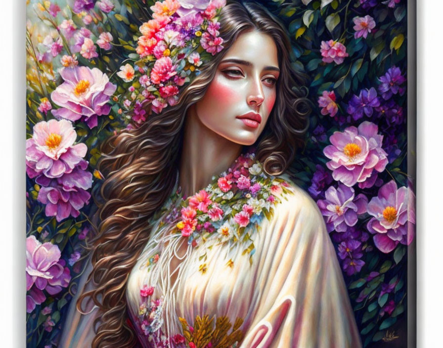 Women dream nature flowers 
