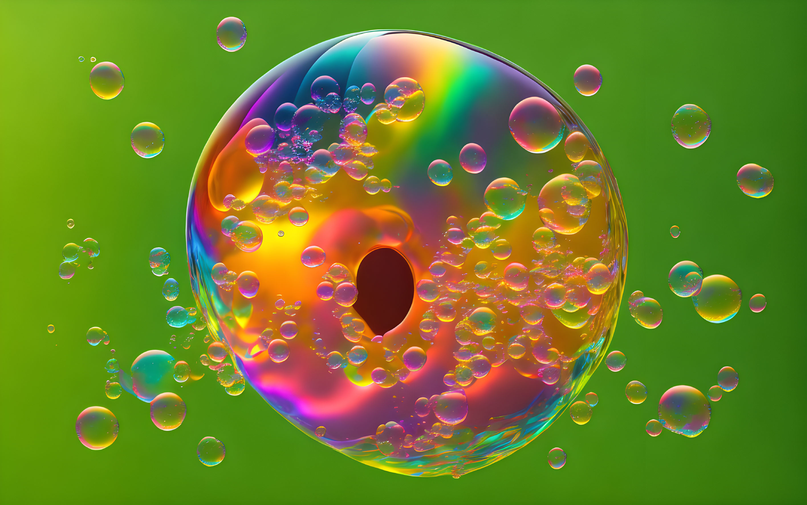 Rainbow bubbles 