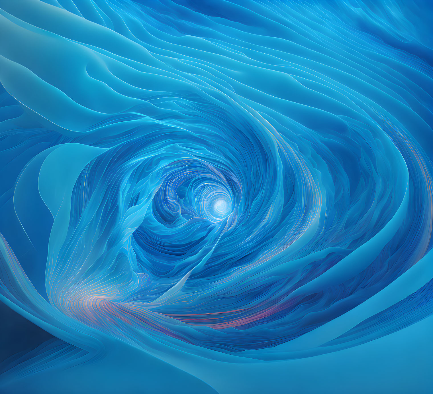 Blue Swirling Vortex with Smooth Lines and Light Gradient