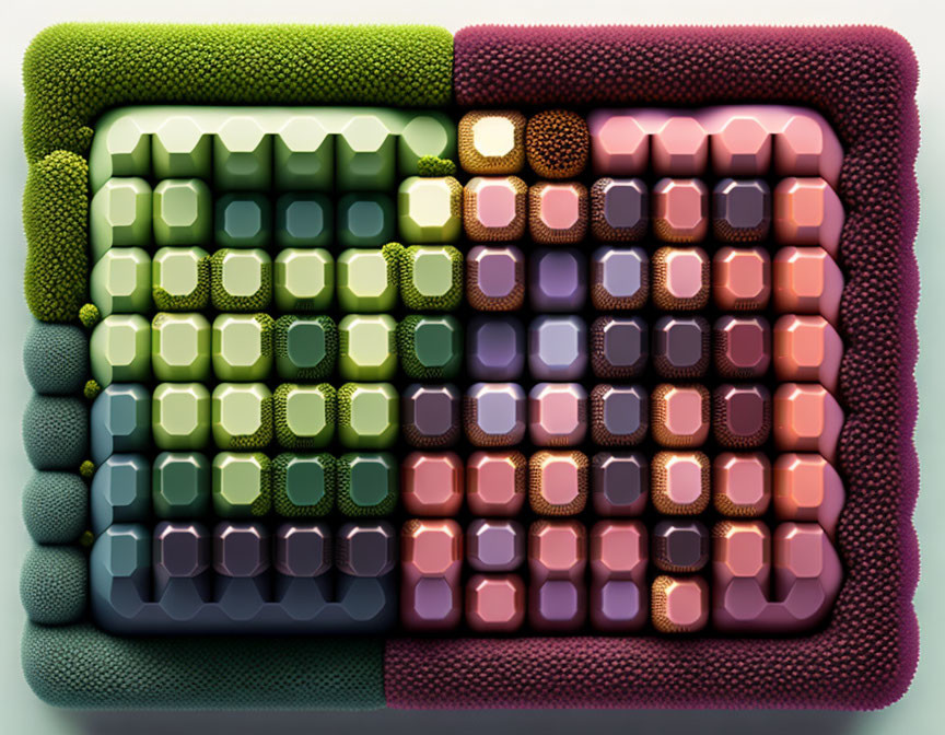 Colorful Raised Squares on Textured Background with 3D Effect