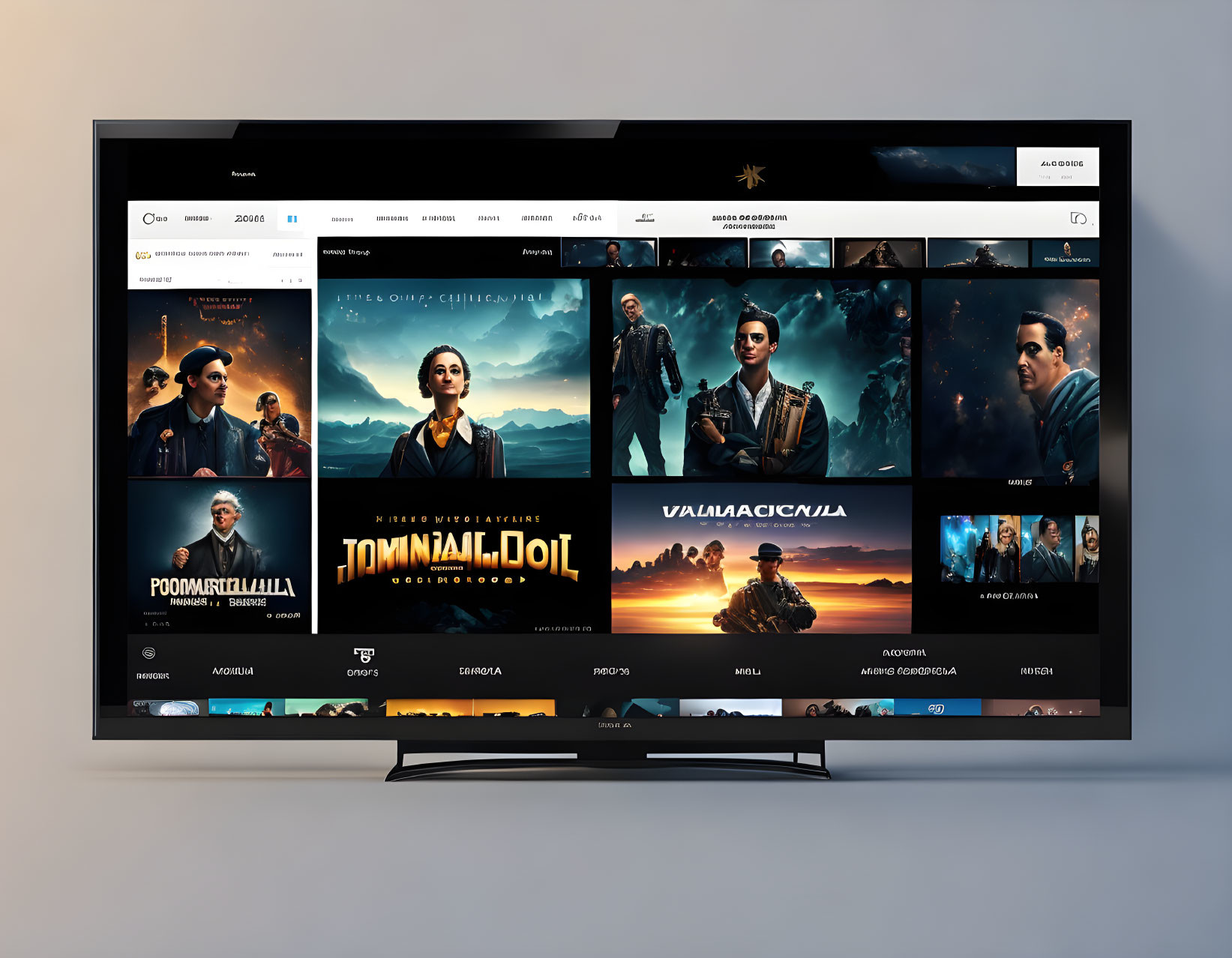 High-quality graphics on modern TV movie selection interface