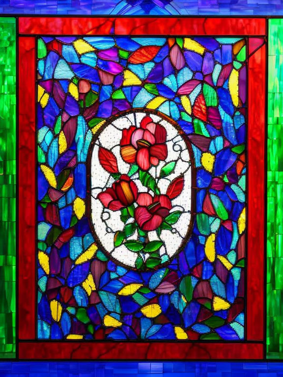 The stained glass church window