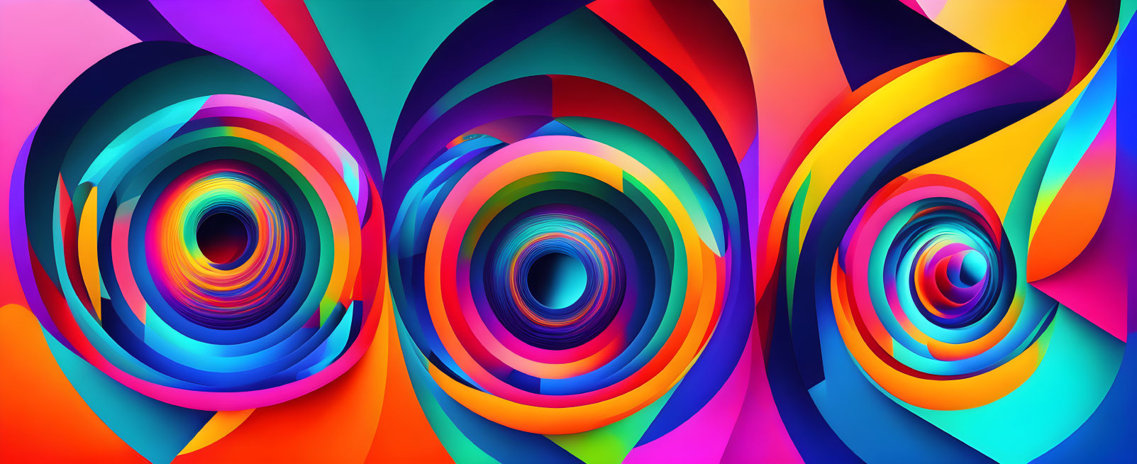 Abstract Hypnotic Design with Vibrant Swirls