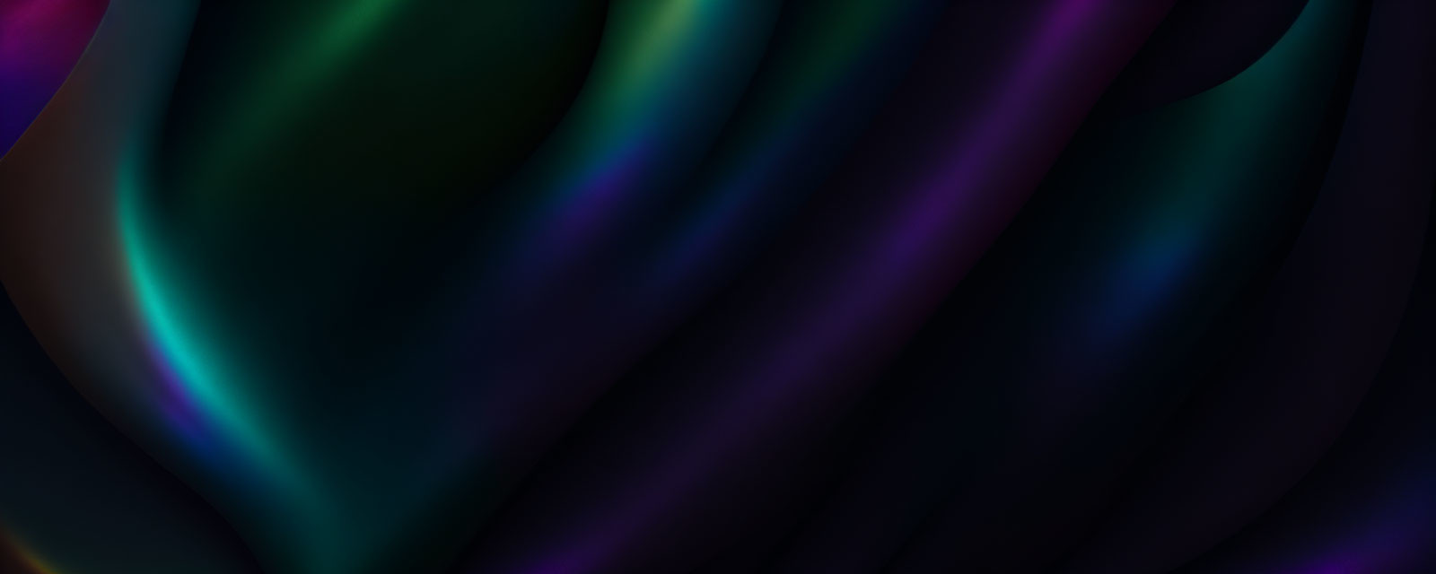 Dark Hues Abstract Wavy Background in Purple, Blue, and Green