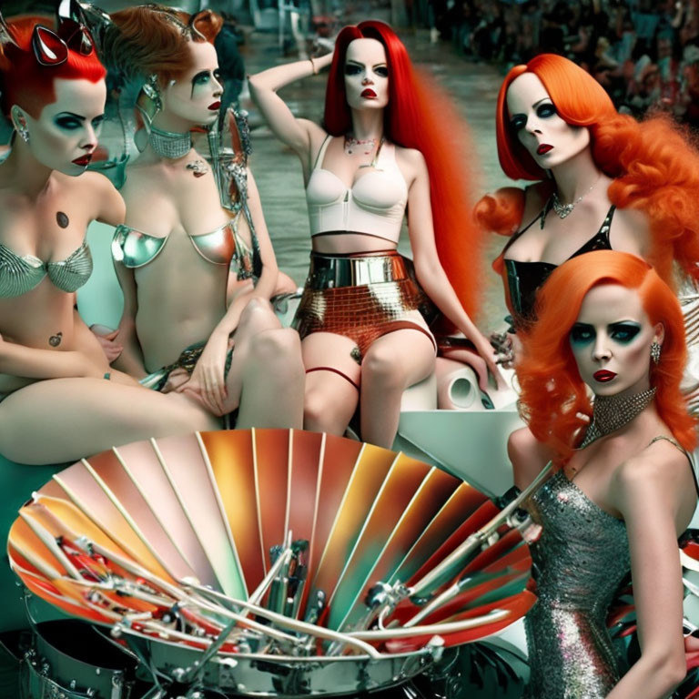 Shirley Manson Clones at the Outdoor Pool