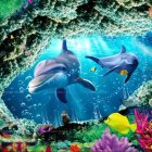 Colorful underwater scene with stylized fish, sea creatures, and coral in fantasy style