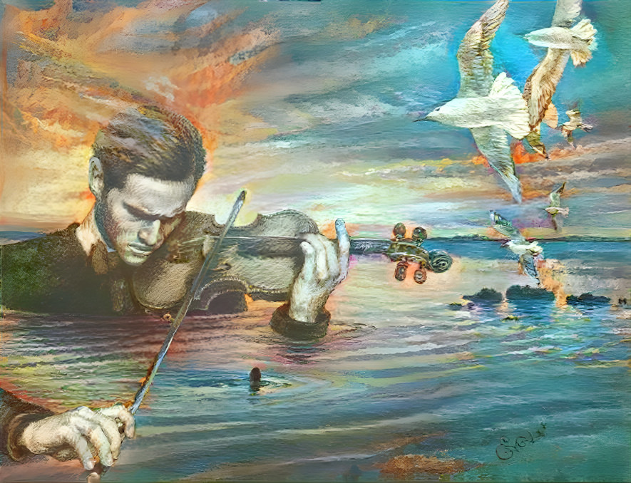 il violiniista sull'acqua