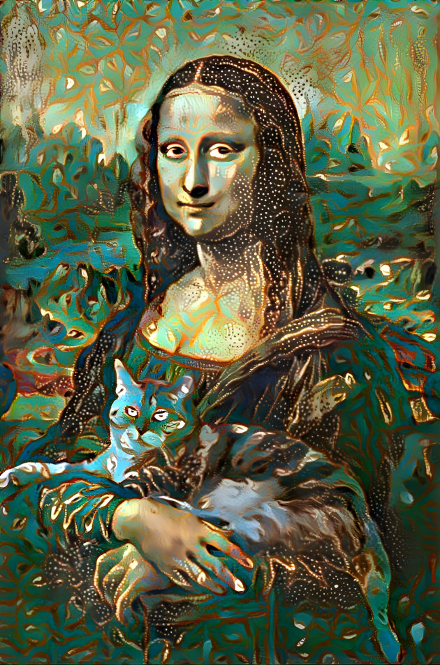 Gioconda con gatto