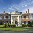 Symmetrical Design of Opulent Classical Mansion and Manicured Gardens