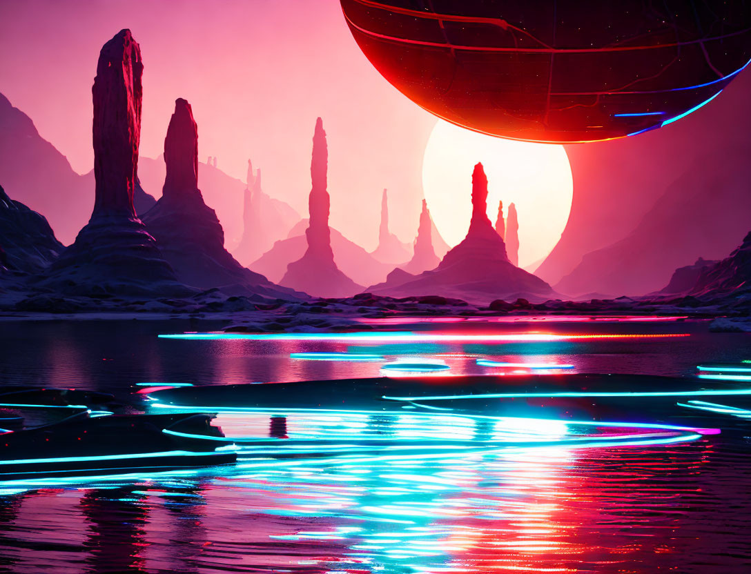 neon landscape