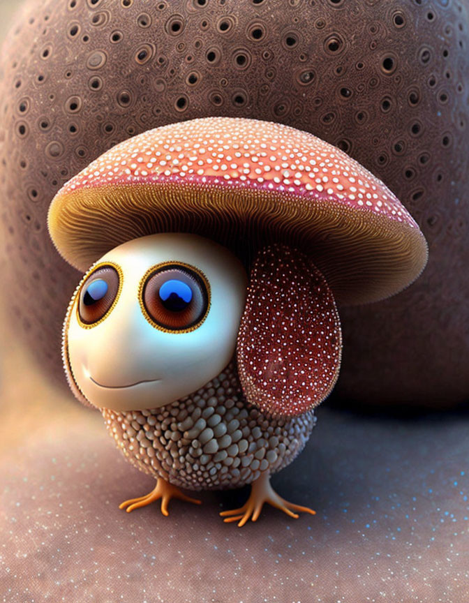 Cute biomorphic mushroom creature  #1