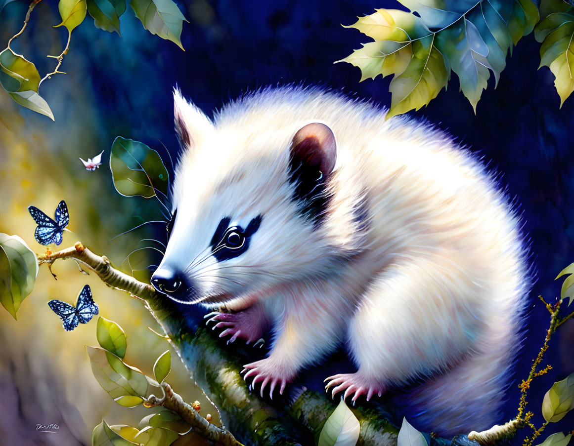 A very cute baby skunk