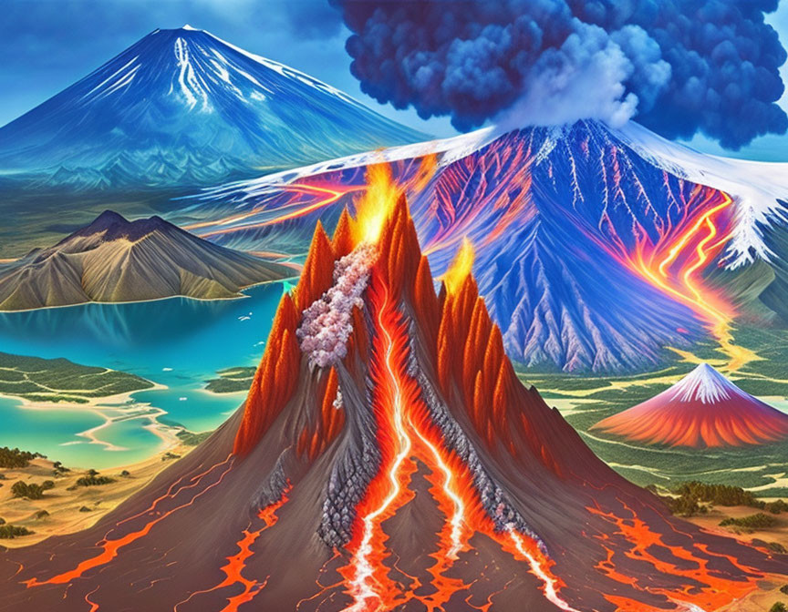 Cross-Sectional Animation of Volcanic Eruption Anatomy