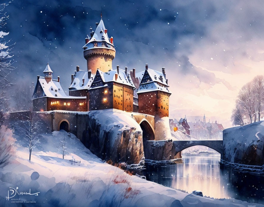 Castle in winter time