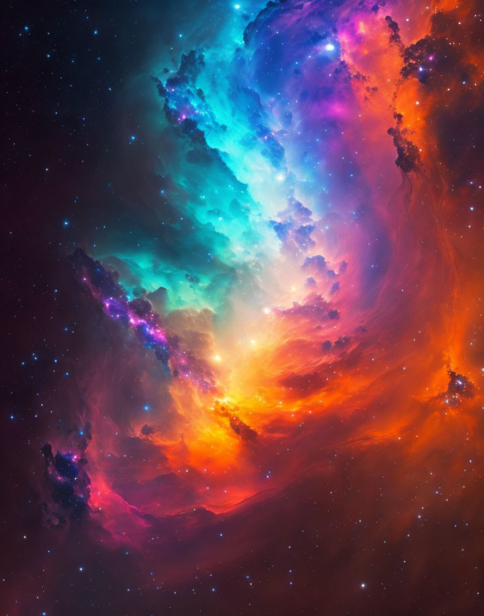 Colorful Cosmic Cloud Formation in Space