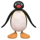 Stylized cute penguin with large head and big eyes