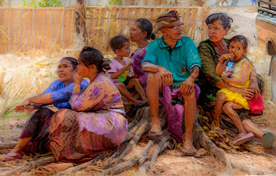 Family at a funeral