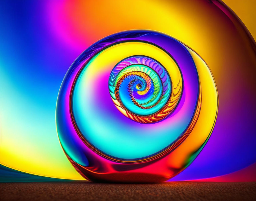 Colorful Swirling Fractal Pattern Art Piece