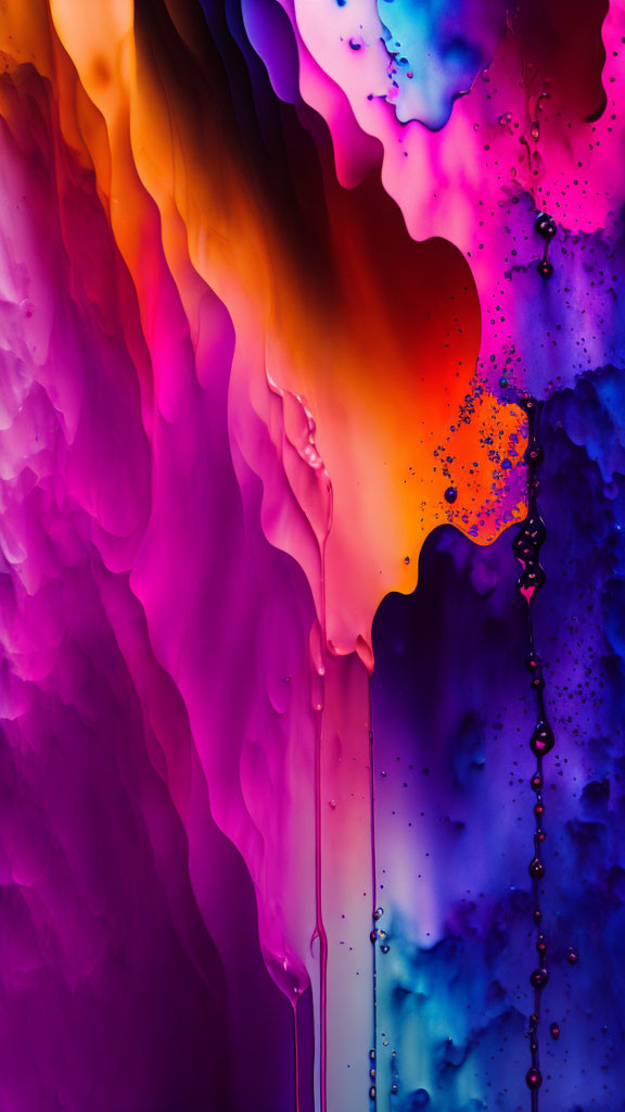 Abstract flowing pattern in pink, purple, orange, and blue hues