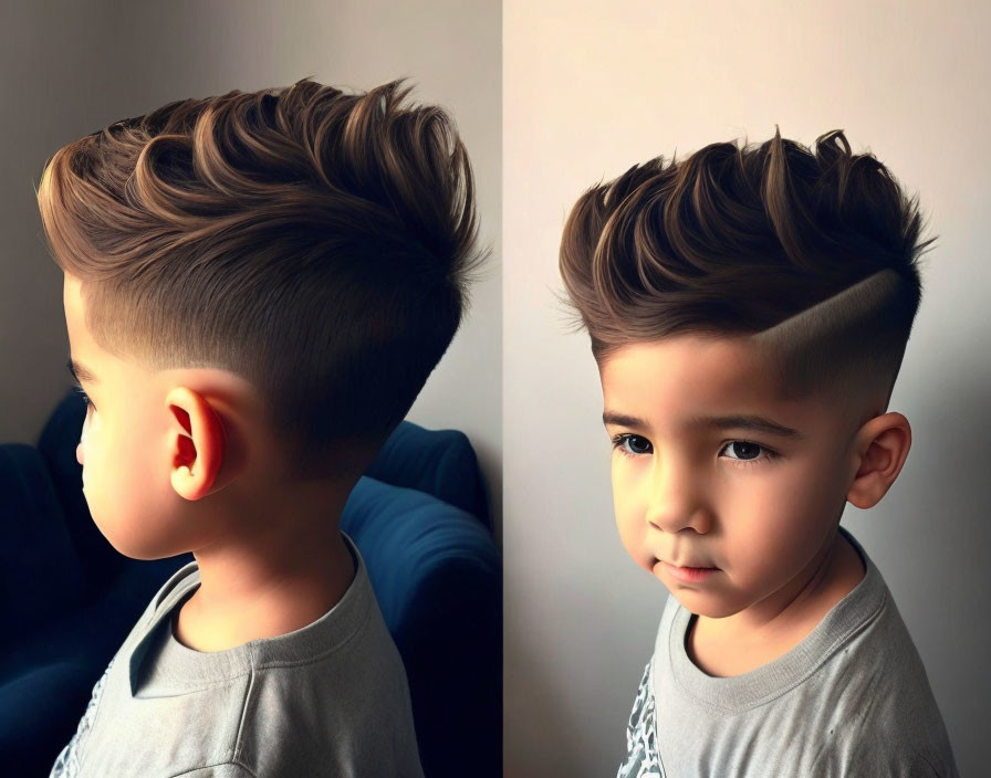 Modern Haircut with Faded Undercut and Voluminous Top