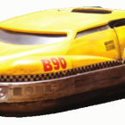 Yellow Futuristic Tracked Vehicle with Modern Classic Design