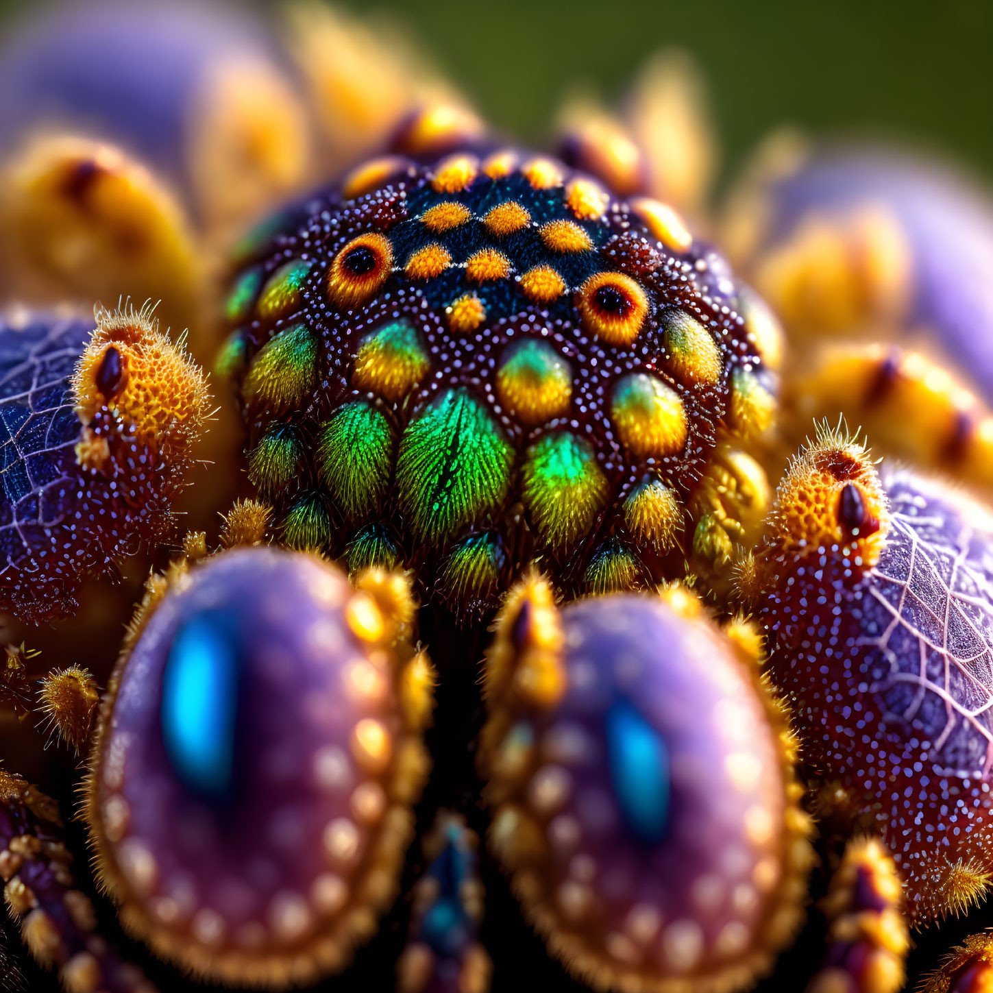 Vibrant Close-Up Image: Colorful, Textured Surface with Eye Patterns