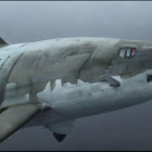 Camouflage military jet with visible cockpit and fuselage details