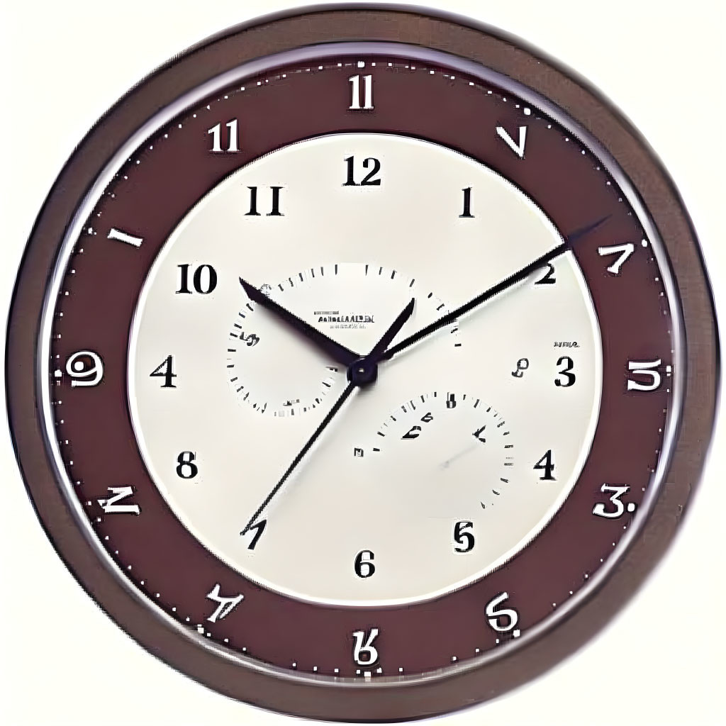 Analog Wall Clock with White Face and Roman Numerals