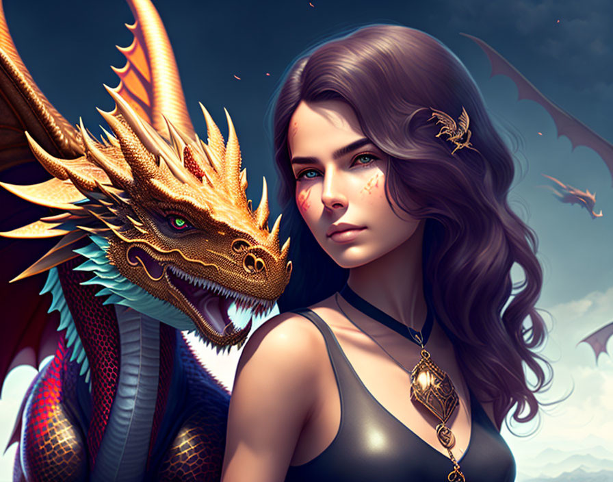  Girl with Dragon