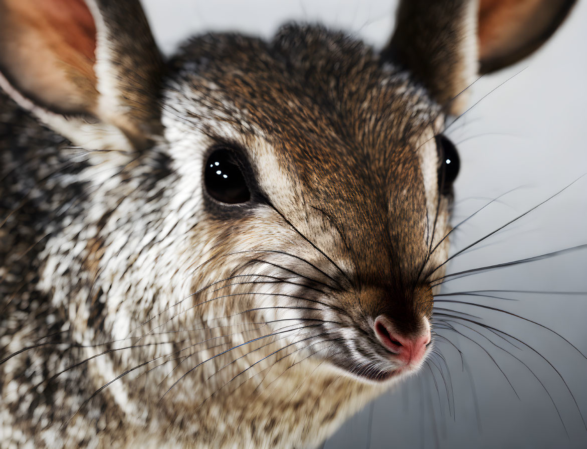 Detailed Close-Up of Rodent with Large Ears and Whiskers